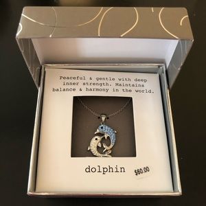 Dolphin necklace with chain